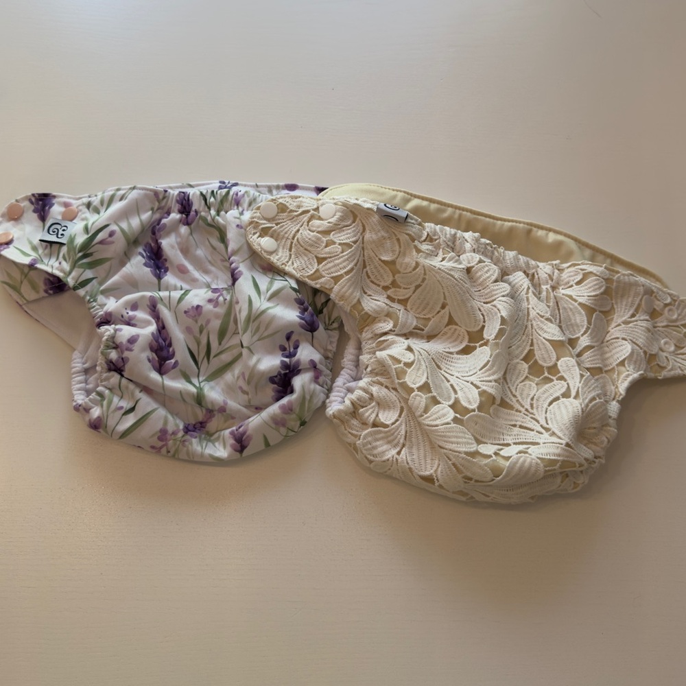 Floral and Lace Baby Pocket Diapers